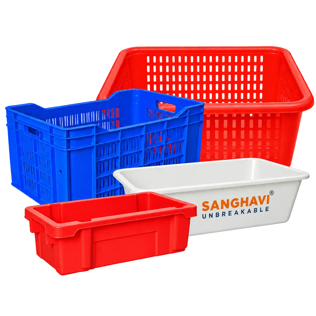 Sanghavi Unbreakable crates and trays product group