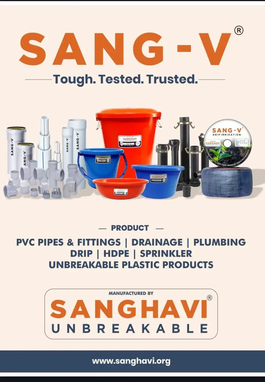 SANG-V pipes, fittings, irrigation and unbreakable plastic product range