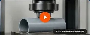 Compression strength test on a Sanghavi Unbreakable pipe fitting