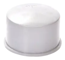 White PVC plain end cap