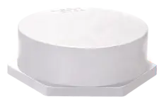 White PVC threaded end cap