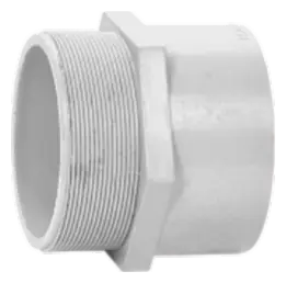 White PVC male threaded adaptor