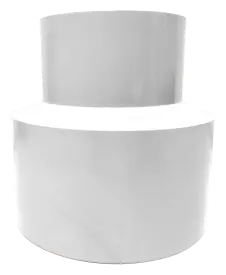 White PVC reducer fitting