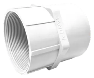 White PVC reducing female threaded adaptor