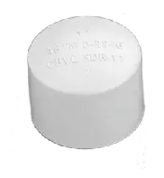 White ASTM SCH. 80 plain end cap