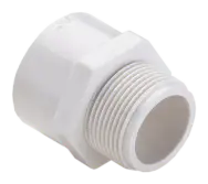 White ASTM SCH. 80 male threaded adaptor