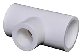 White ASTM SCH. 80 reducing tee