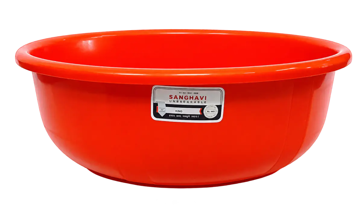Single blue Sanghavi Unbreakable King Ghamela utility basin