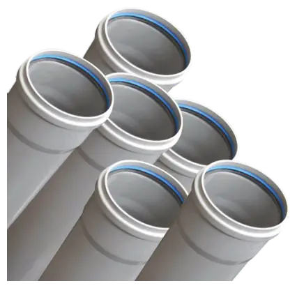 Grey SWR pipes with ring-fit sockets